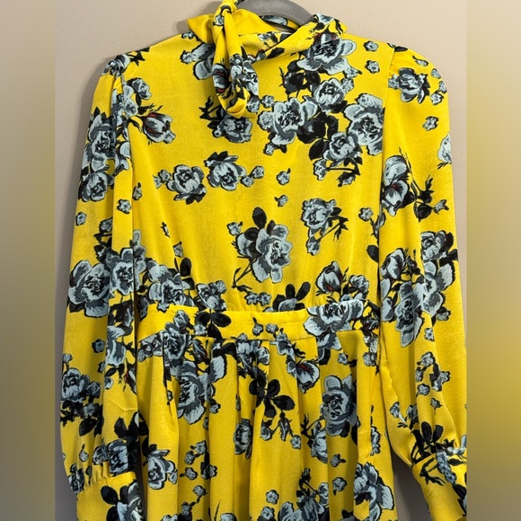 Zara Yellow Floral Party Cocktail Dress - Picture 7 of 8